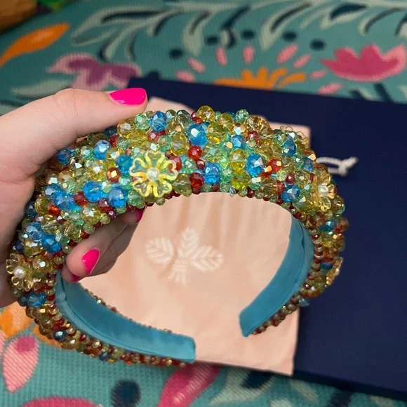 NWOT L. Erickson Padded Embellished Headband L Erickson Headband | eBay main image 2